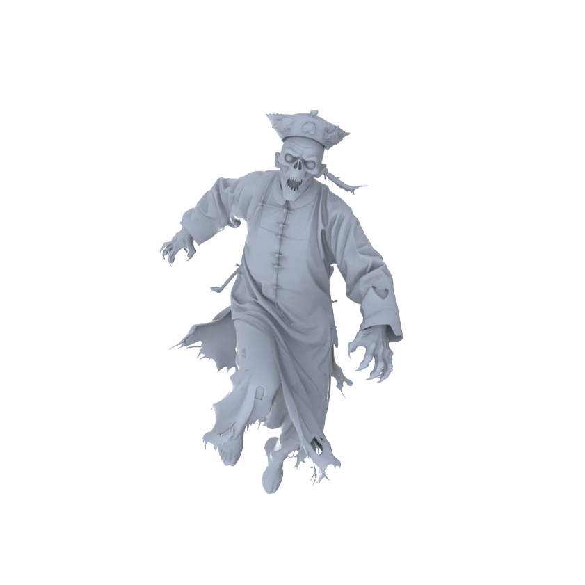 MRY-SFW LYGR107 Zombie resin white model miniature soldier character model scene character figure hand painted