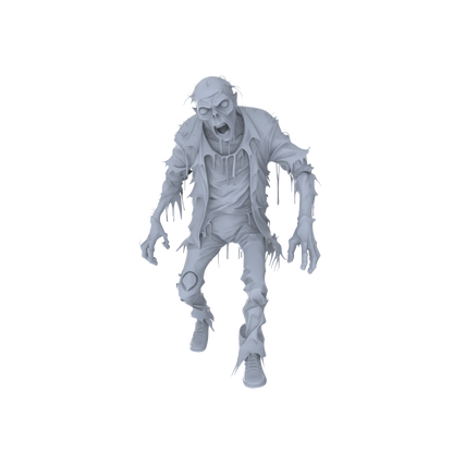 MRY-SFW LYGR107 Zombie resin white model miniature soldier character model scene character figure hand painted