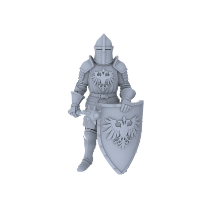 MRY-SFW LYGR139 Knight And Pirate Resin White Model Wargame Miniature Soldier Scene Character Hand Figure Hand Painted