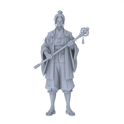 MRY-SFW LYGR090 Chinese style character standing pose resin white model miniature soldier scene character figure hand painted