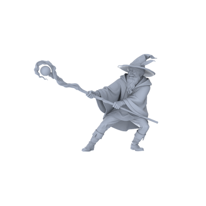 MRY-SFW LYGR075 Medieval Steampunk Mage Magic Theme Wargame Resin White Model Fantasy Theme Theme Wargame Miniature Soldiers Scene Characters Figure Hand-Painted