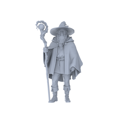 MRY-SFW LYGR075 Medieval Steampunk Mage Magic Theme Wargame Resin White Model Fantasy Theme Theme Wargame Miniature Soldiers Scene Characters Figure Hand-Painted