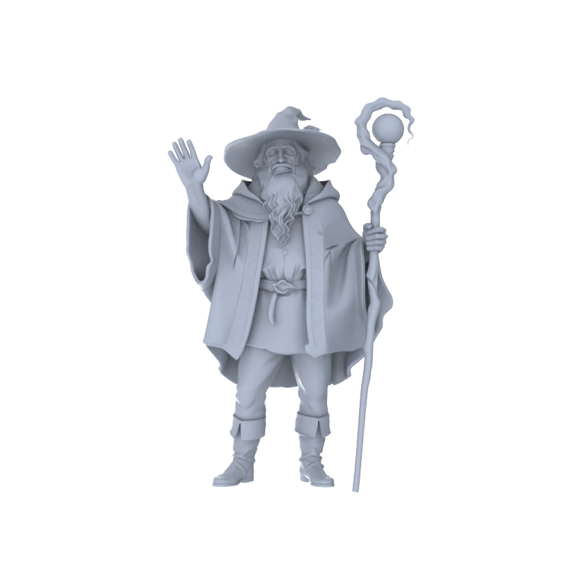 MRY-SFW LYGR075 Medieval Steampunk Mage Magic Theme Wargame Resin White Model Fantasy Theme Theme Wargame Miniature Soldiers Scene Characters Figure Hand-Painted