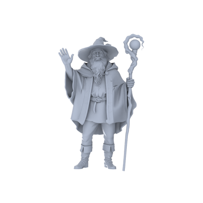 MRY-SFW LYGR075 Medieval Steampunk Mage Magic Theme Wargame Resin White Model Fantasy Theme Theme Wargame Miniature Soldiers Scene Characters Figure Hand-Painted