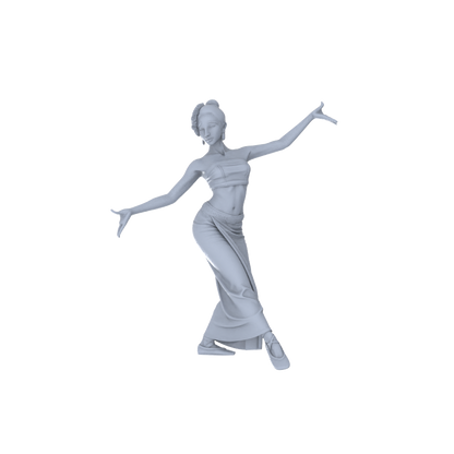 Yao's Studio LYTR178 Dai Dance Girls Resin Miniature Model 5-Figure Set, Unpainted Ethnic Dance Figures, DIY Painting Scene Decoration Miniatures Diorama Resin Figures