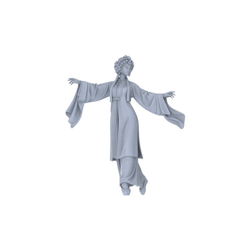 Yao's Studio LYTR179 Opera Characters Resin Miniature Model 3-Figure Set, Unpainted Ancient Opera Figures, DIY Painting Scene Decoration Miniatures Diorama Resin Figures