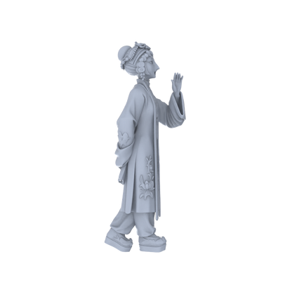 Yao's Studio LYTR179 Opera Characters Resin Miniature Model 3-Figure Set, Unpainted Ancient Opera Figures, DIY Painting Scene Decoration Miniatures Diorama Resin Figures