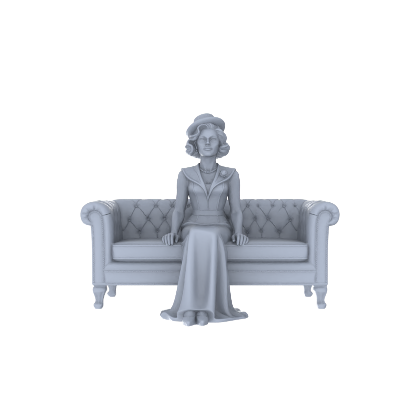 Yao's Studio LYTR180 Vintage Party Women Resin Miniature Model 4-Figure Set, Unpainted Retro Gown Figures, DIY Painting Scene Decoration Miniatures Diorama Resin Figures