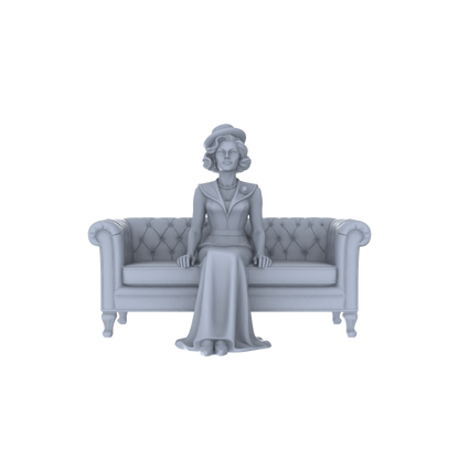 Yao's Studio LYTR180 Vintage Party Women Resin Miniature Model 4-Figure Set, Unpainted Retro Gown Figures, DIY Painting Scene Decoration Miniatures Diorama Resin Figures