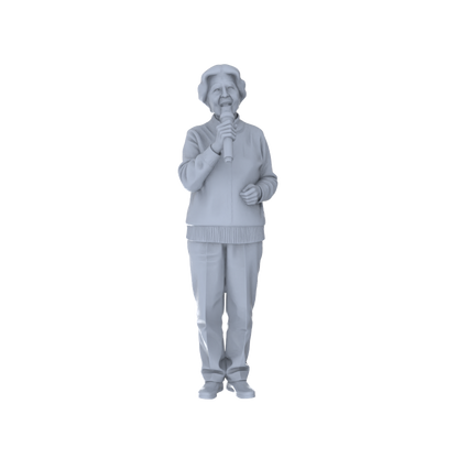 Yao's Studio LYTR182 Nursing Home Daily Life Resin Miniature Model 5-Figure Set, Unpainted Elderly Activity Figures, DIY Painting Scene Decoration Miniatures Diorama Resin Figures