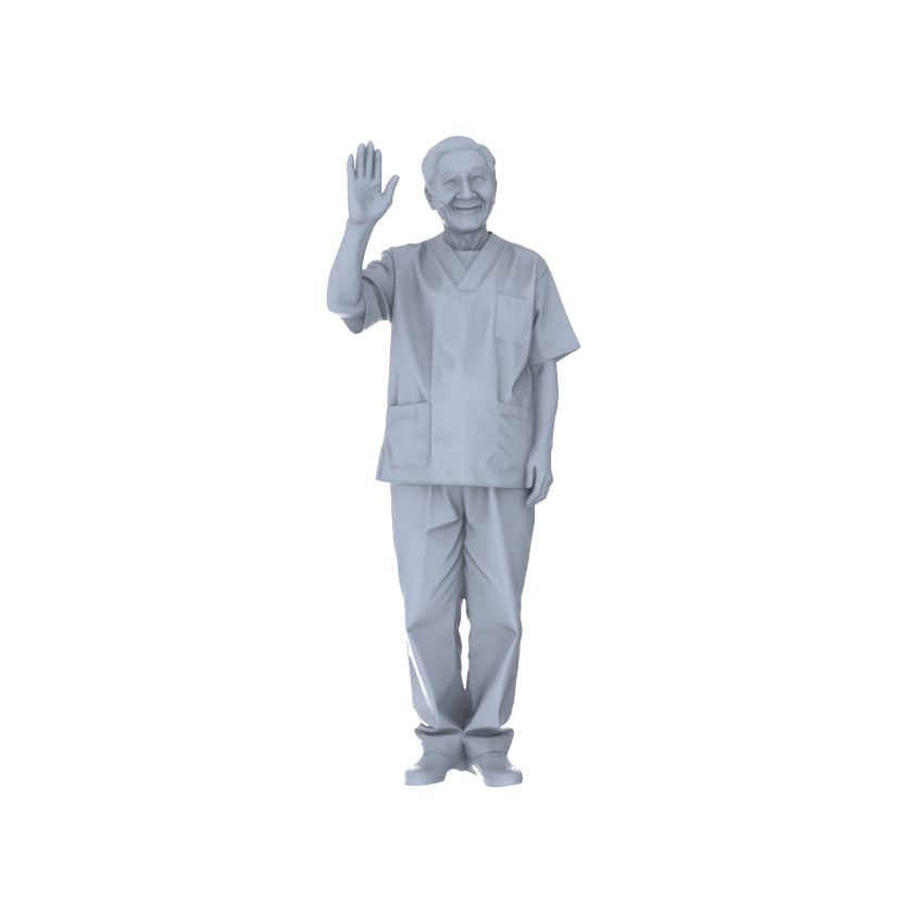 Yao's Studio LYTR182 Nursing Home Daily Life Resin Miniature Model 5-Figure Set, Unpainted Elderly Activity Figures, DIY Painting Scene Decoration Miniatures Diorama Resin Figures