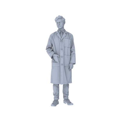Yao's Studio LYTR183  Lab Experiment Figures Resin Miniature Model 5-Figure Set, Unpainted Lab Work Figures, DIY Painting Scene Decoration Miniatures Diorama Resin Figures
