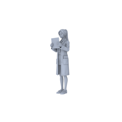 Yao's Studio LYTR183  Lab Experiment Figures Resin Miniature Model 5-Figure Set, Unpainted Lab Work Figures, DIY Painting Scene Decoration Miniatures Diorama Resin Figures