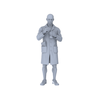 Yao's Studio LYTR183  Lab Experiment Figures Resin Miniature Model 5-Figure Set, Unpainted Lab Work Figures, DIY Painting Scene Decoration Miniatures Diorama Resin Figures