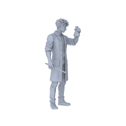 Yao's Studio LYTR183  Lab Experiment Figures Resin Miniature Model 5-Figure Set, Unpainted Lab Work Figures, DIY Painting Scene Decoration Miniatures Diorama Resin Figures