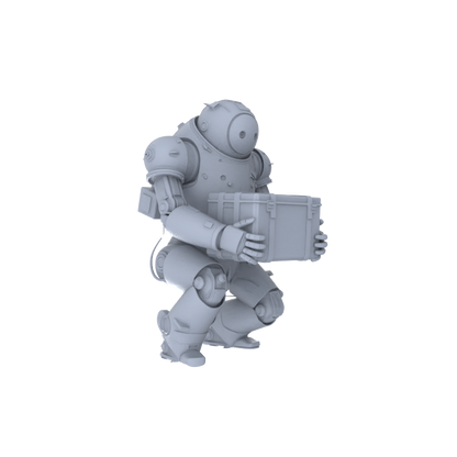 MRY-SFW LYGR131 Wasteland Style Doomsday Robot Carrying Motion Game Theme Wargame Resin White Model Wargame Miniature Soldier Scene Character Hand Figure Hand Painted