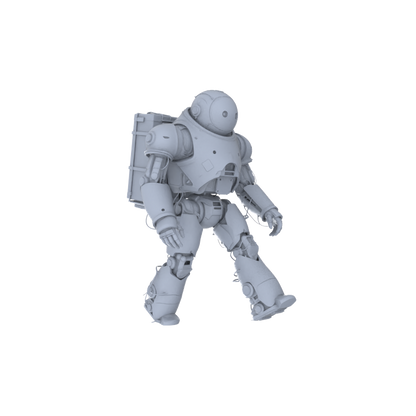 MRY-SFW LYGR131 Wasteland Style Doomsday Robot Carrying Motion Game Theme Wargame Resin White Model Wargame Miniature Soldier Scene Character Hand Figure Hand Painted