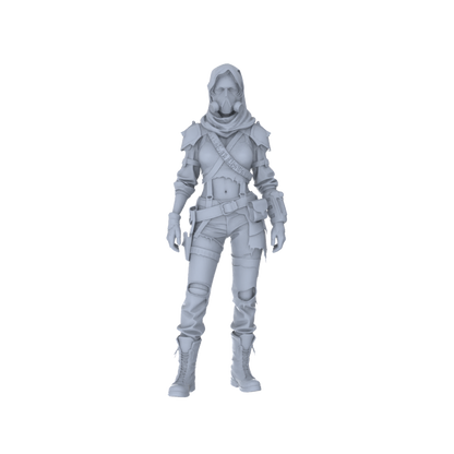 MRY-SFW LYGR132 Wasteland Style Doomsday Robot Salute Motion Game Theme Wargame Resin White Model Wargame Miniature Soldier Scene Character Hand Figure Hand Painted