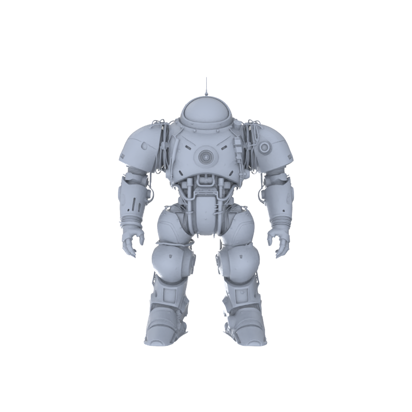 MRY-SFW LYGR132 Wasteland Style Doomsday Robot Salute Motion Game Theme Wargame Resin White Model Wargame Miniature Soldier Scene Character Hand Figure Hand Painted