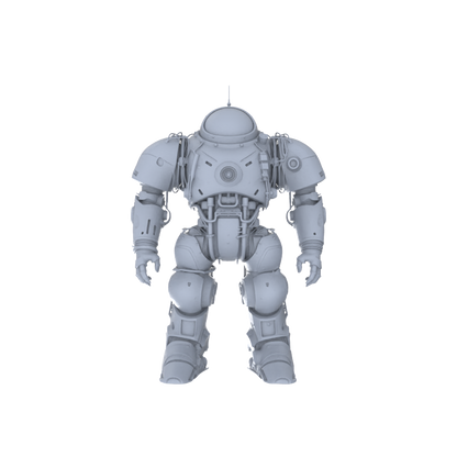 MRY-SFW LYGR132 Wasteland Style Doomsday Robot Salute Motion Game Theme Wargame Resin White Model Wargame Miniature Soldier Scene Character Hand Figure Hand Painted