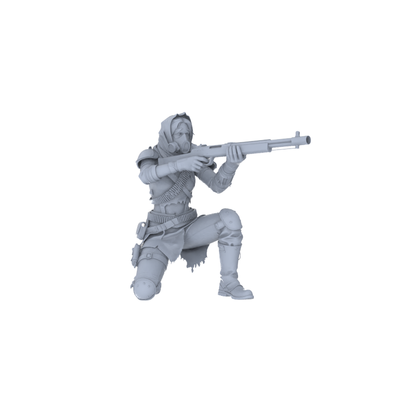 MRY-SFW LYGR133 Wasteland Style Doomsday Robot Combat Motion Game Theme Wargame Resin White Model Wargame Miniature Soldier Scene Character Hand Figure Hand Painted