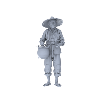 Yao's Studio LYTR170 Food Service Staff Resin Miniature Model 4-Figure Set, Unpainted Restaurant Worker Figures, DIY Painting Scene Decoration Miniatures Diorama Resin Figures