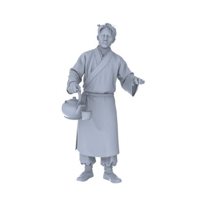 Yao's Studio LYTR172 Unpainted Ancient Food Stall Resin Miniature 8-Piece Set, Ideal for Hobbyists¡¯ Figure Painting & Chinese Street Diorama Building Miniatures Diorama Resin Figures