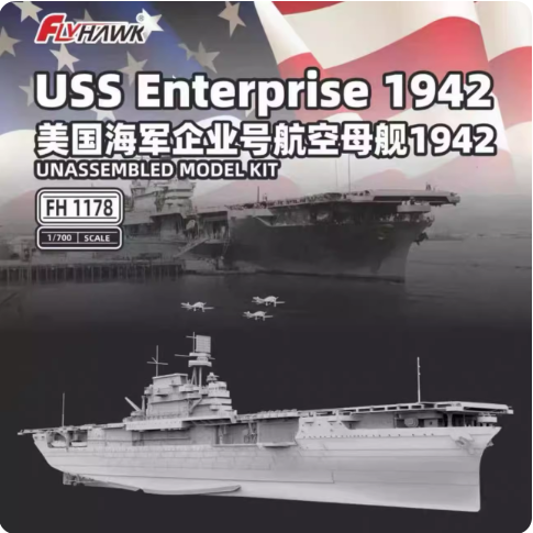 FLYHAWK FH1178S 1/700 USS Enterprise 1942 Deluxe Edition Model