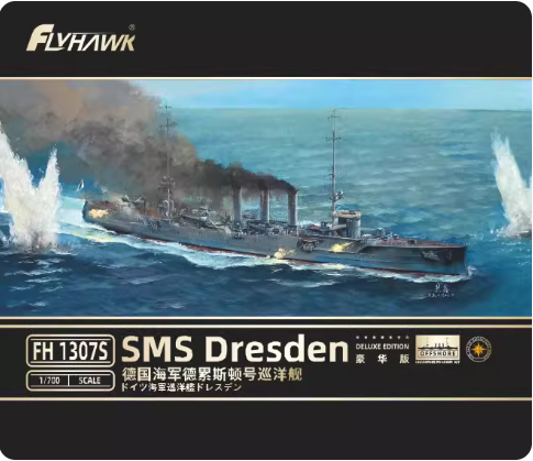 FLYHAWK FH1307S 1/700 Scale Germany Navy SMS Dresden [Deluxe Edition] Model Kit