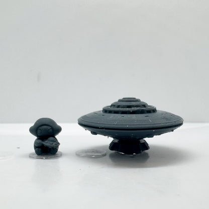 LYTS166 3D Printed Cute Alien UFO Set - Sci-Fi Miniature Model
