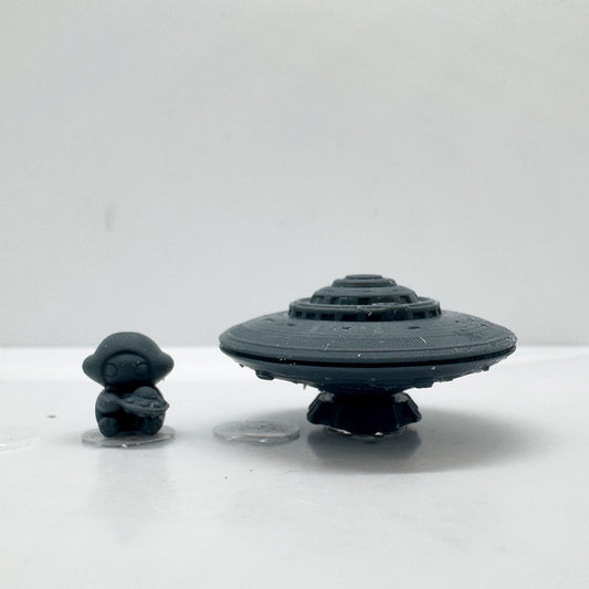 LYTS166 3D Printed Cute Alien UFO Set - Sci-Fi Miniature Model