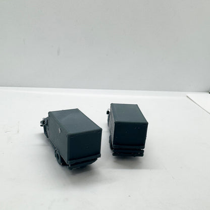LYTS164 3D Printed Jeep Box Truck Miniature Model Retro Off Road Transport Vehicle Decor for Dioramas Collection Displays